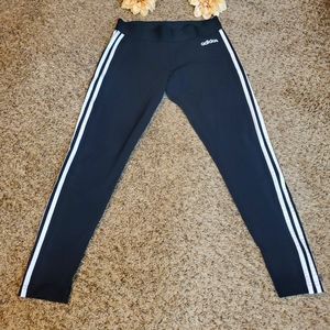 ADIDAS Pants color black with white stripes